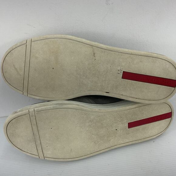 Prada Gray Suede Men's Slip-On Shoes - Picture 4 of 6